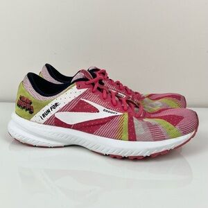 Brooks Women’s Size 8.5 Launch 6 Run Happy Pink Yellow Athletic Running Shoes